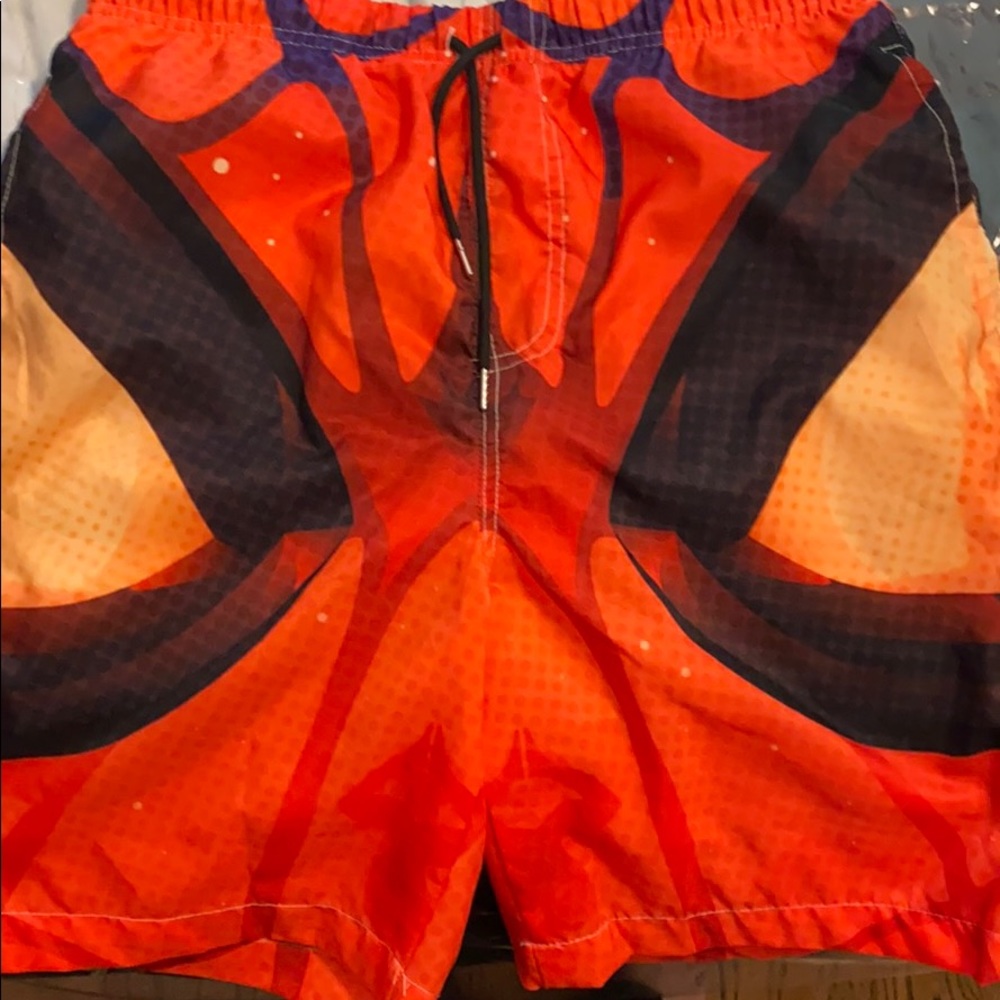 Spiderman swimming trunks/ mesh pockets